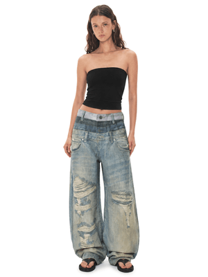 Vandal Jeans baggy délaves