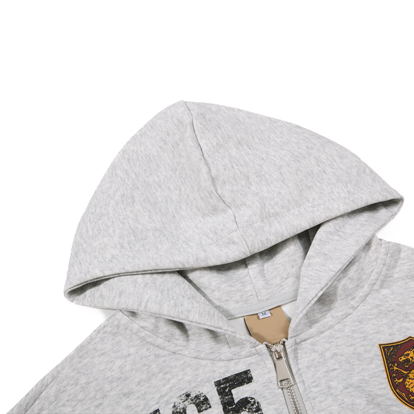 Script Washed Zip Hoodie