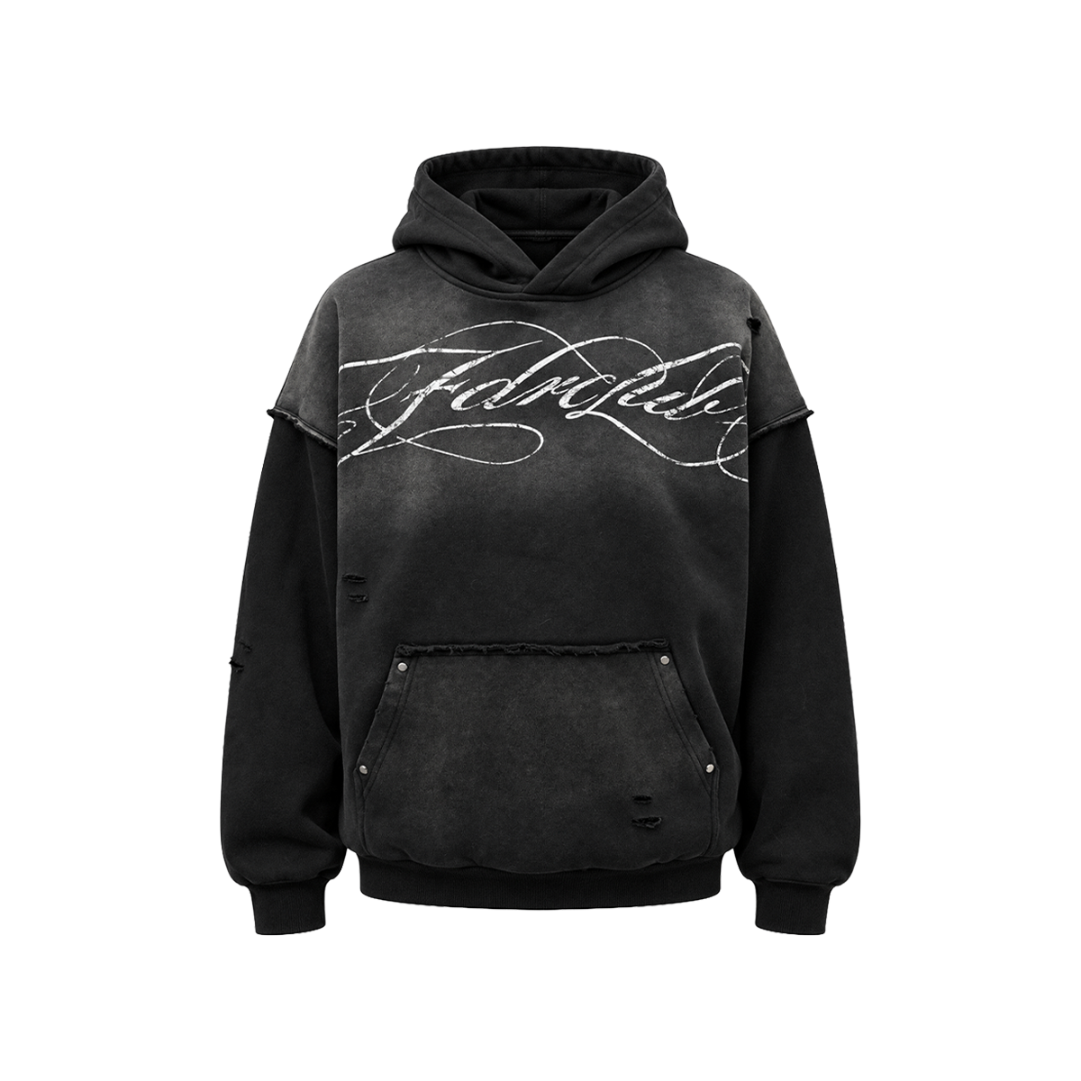Script Washed Hoodie
