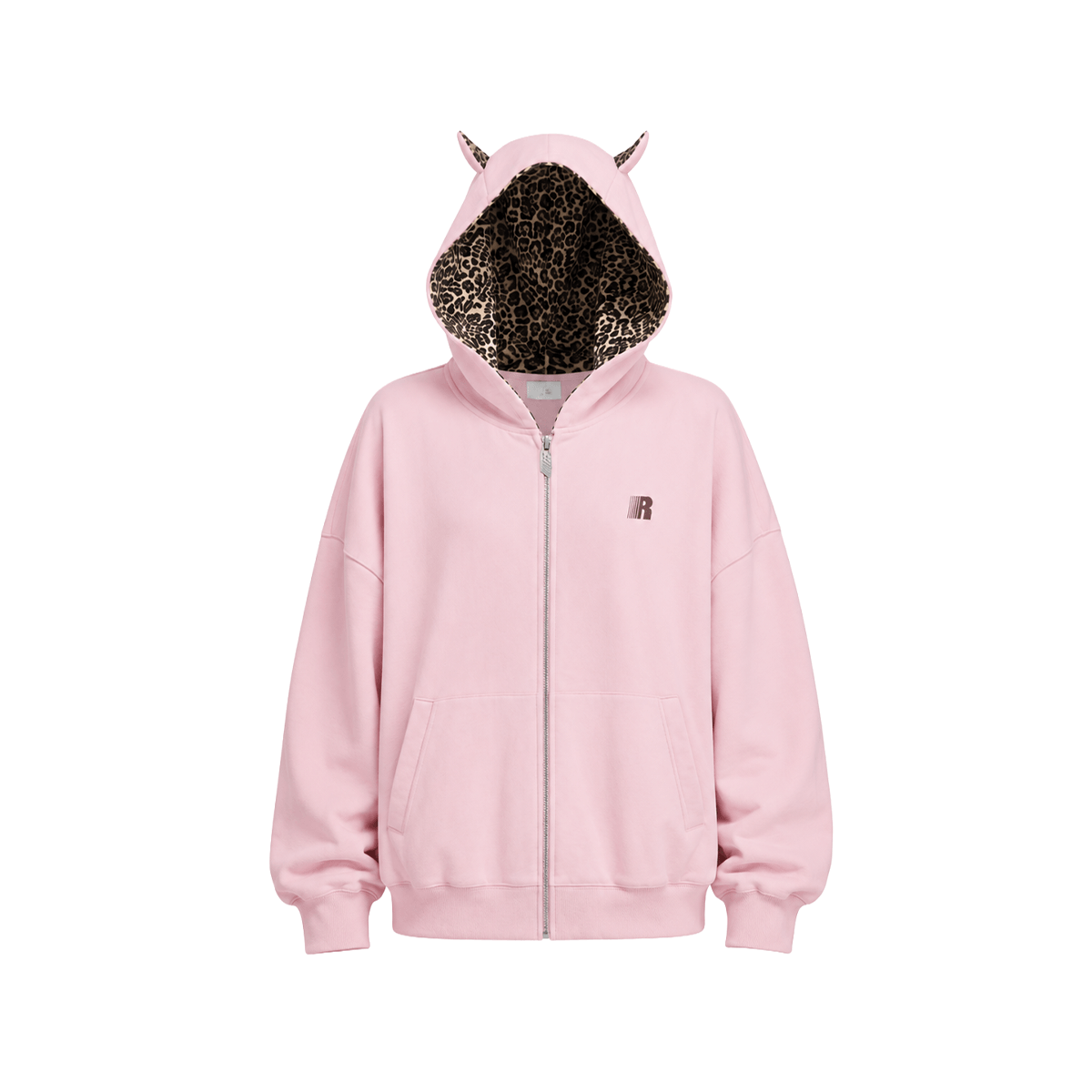 Product perspective 9 of Wilder Cat Ear Hoodie in Gray - FDR