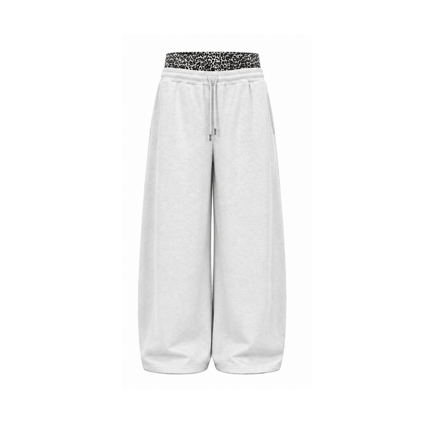 Leopard Double Waist Sweatpants