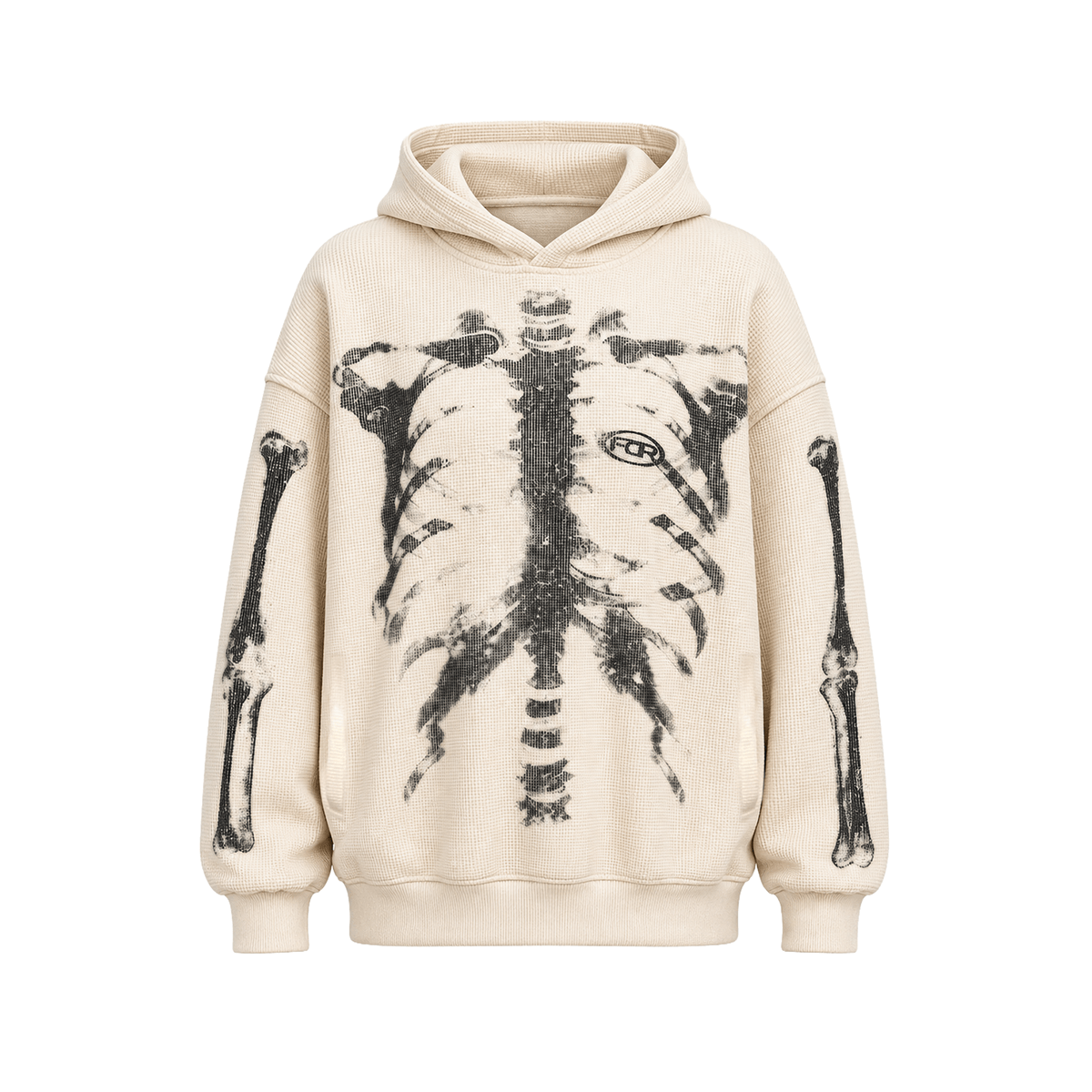 X-Ray Skeleton Waffle Hoodie