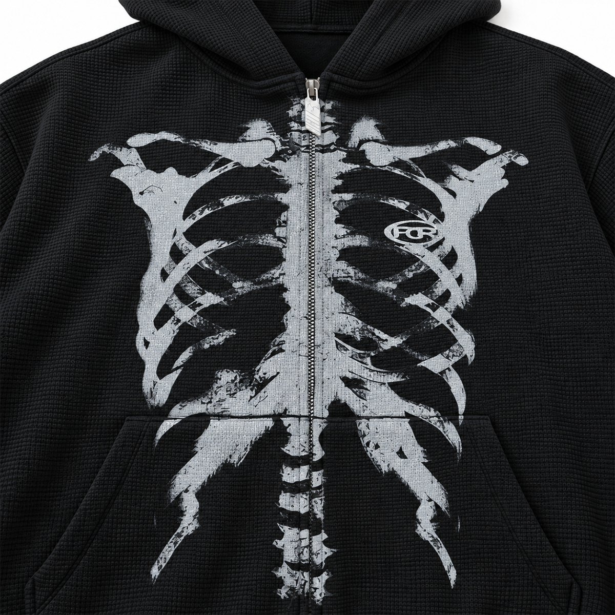 X-Ray Skeleton Waffle Hoodie