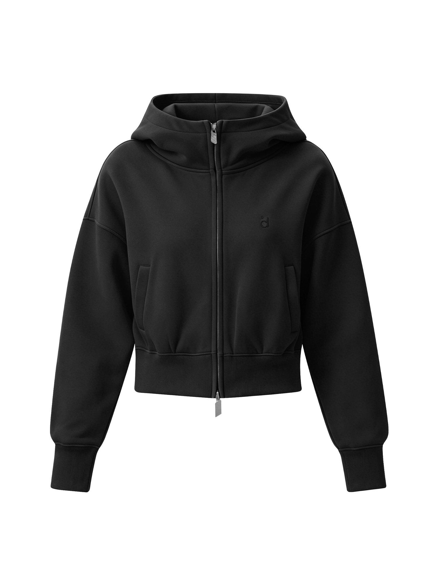 Boxy Cloud Zip Hoodie - Fabric Texture & Stitching Detail - Streetwear Aesthetic | FDR Studios