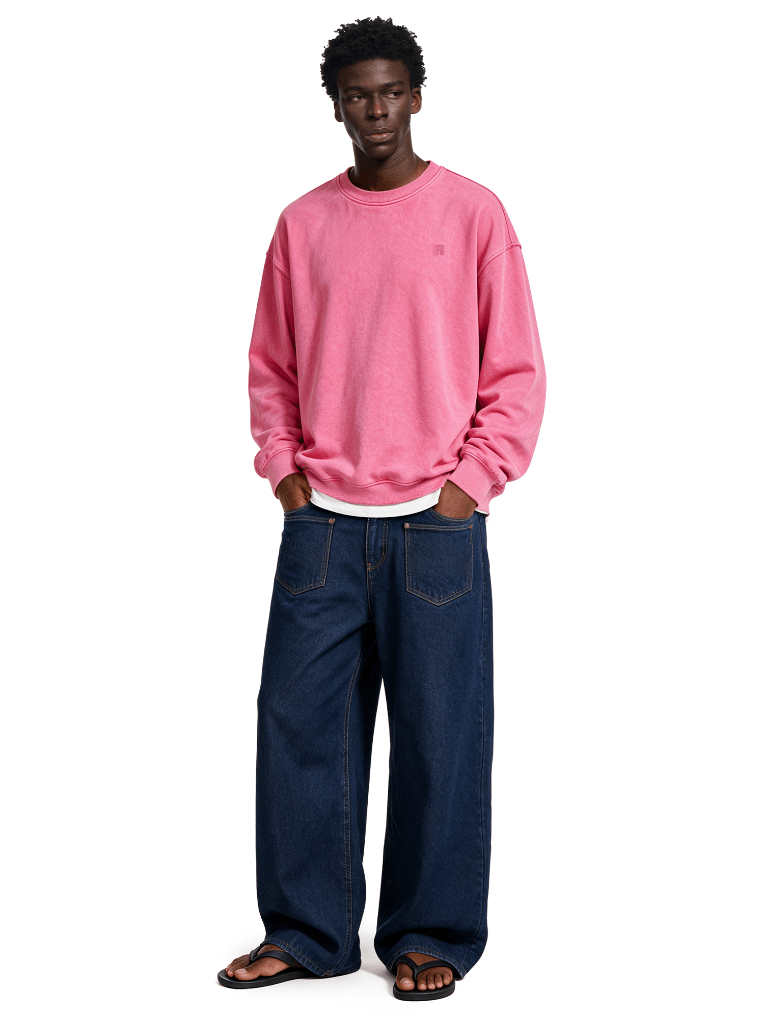 Acid Wash Relaxed Sweatshirt - Style Perspective Shot 8 - Streetwear Aesthetic | FDR Studios