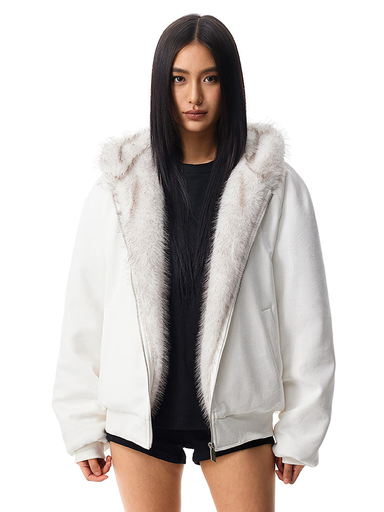 Cyber Kitty Leopard Fur Jacket - Style Perspective Shot 7 - Streetwear Aesthetic | FDR Studios
