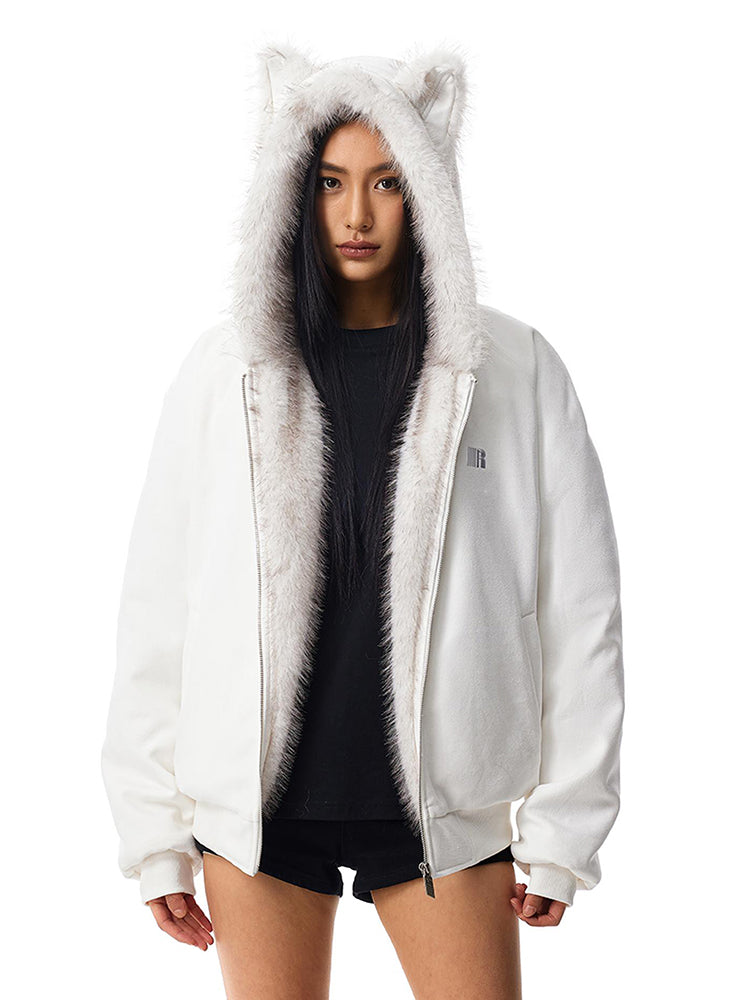 Cyber Kitty Leopard Fur Jacket - Style Perspective Shot 8 - Streetwear Aesthetic | FDR Studios