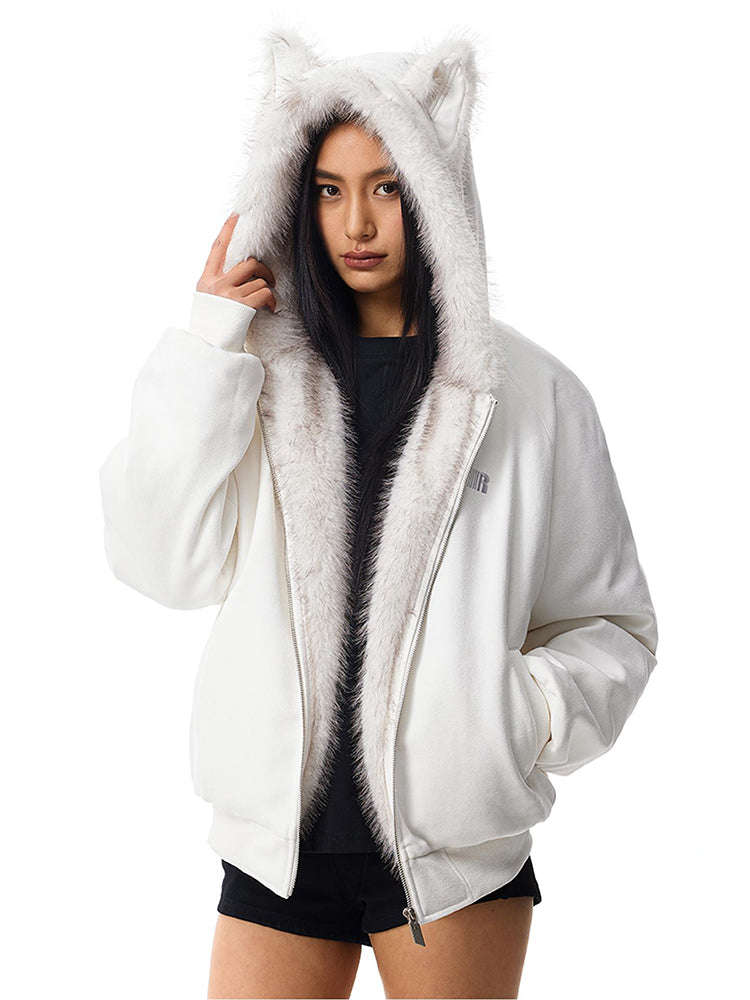 Cyber Kitty Leopard Fur Jacket - Style Perspective Shot 9 - Streetwear Aesthetic | FDR Studios