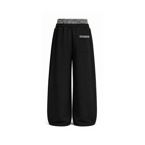 Leopard Double Waist Sweatpants - Style Perspective Shot 12 - Oversized Baggy Fit | FDR Studios