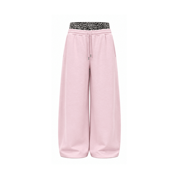 Leopard Double Waist Sweatpants - Style Perspective Shot 6 - Oversized Baggy Fit | FDR Studios