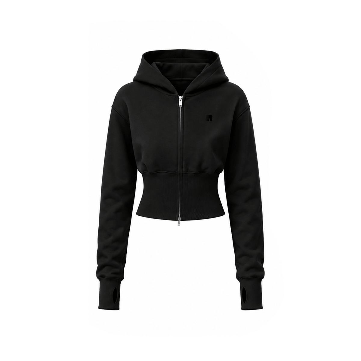 Sculpt Cropped Zip Hoodie/Baggy Sweatpants