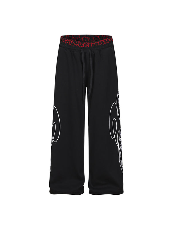 Graffiti Leopard Baggy Sweatpants - Style Perspective Shot 10 - Oversized Baggy Fit | FDR Studios