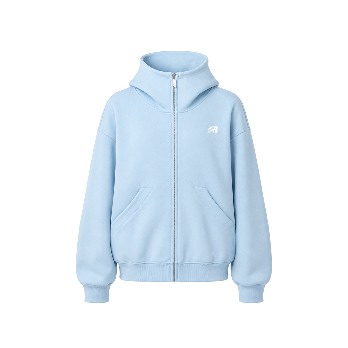 Product perspective 33 of Eases Social Anxiety Oversized Hoodie in Light Blue - FDR