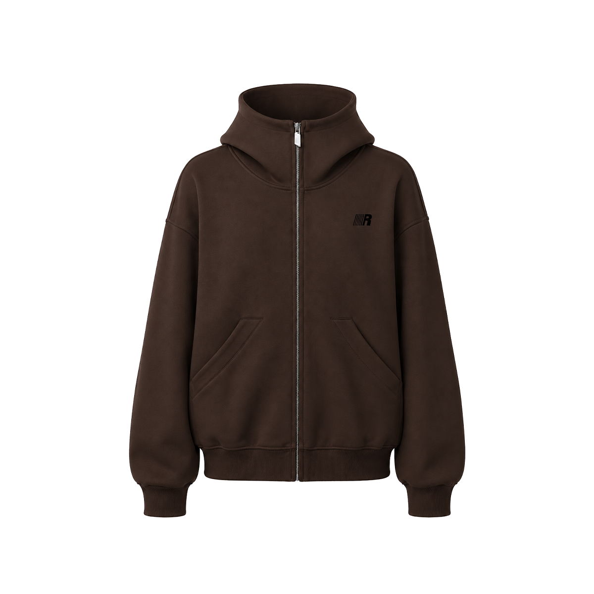 Product perspective 43 of Eases Social Anxiety Oversized Hoodie in Coffee - FDR