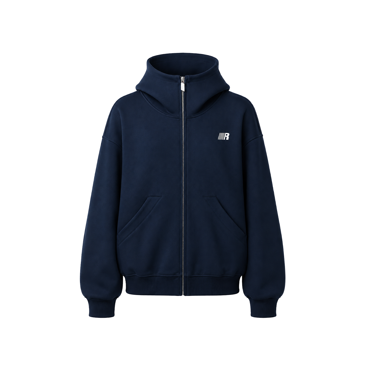 Product perspective 10 of Eases Social Anxiety Oversized Hoodie in Navy Blue - FDR