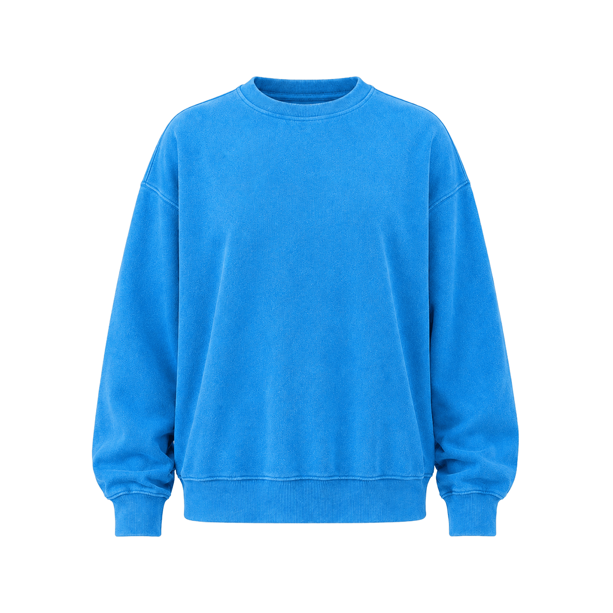 Acid Wash Relaxed Sweatshirt - Fabric Texture & Stitching Detail - Streetwear Aesthetic | FDR Studios