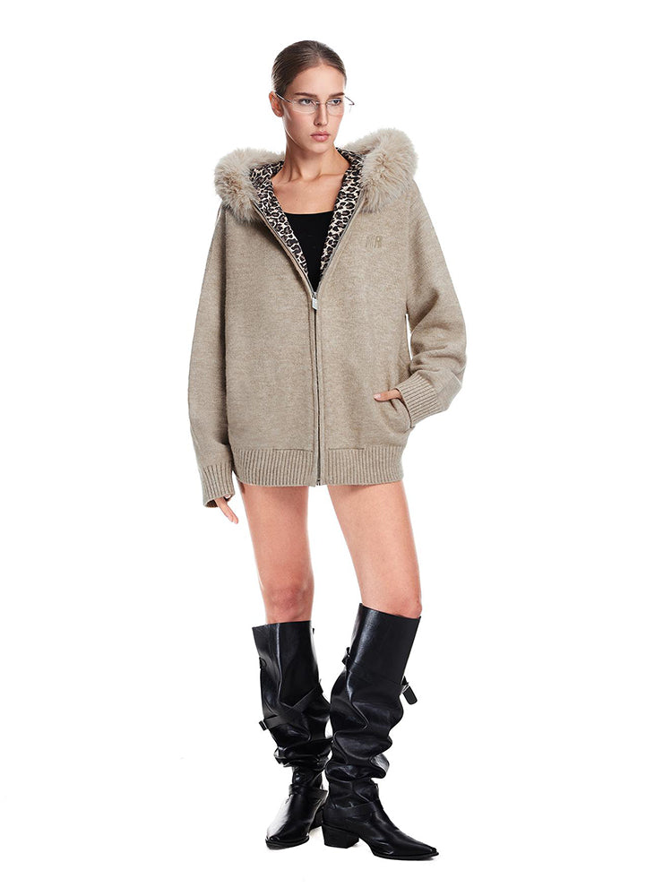Leopard Luxe Fur Sweater - Close-up Material & Design Feature - Streetwear Aesthetic | FDR Studios