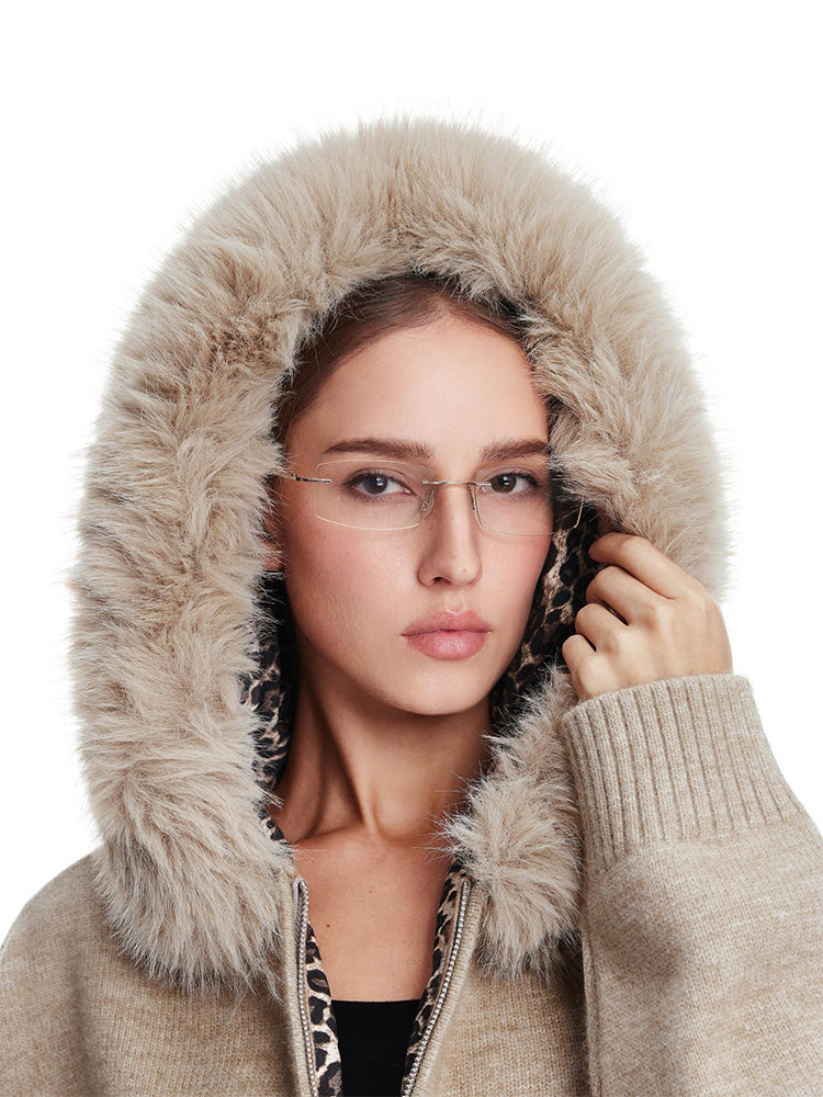 Leopard Luxe Fur Sweater - Style Perspective Shot 6 - Streetwear Aesthetic | FDR Studios