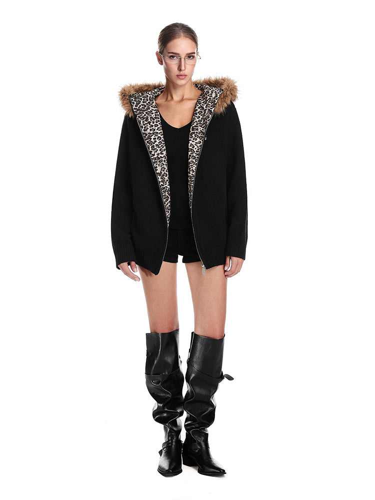 FDR black oversized zip hoodie, goth-inspired high-street fashion with platform boots.