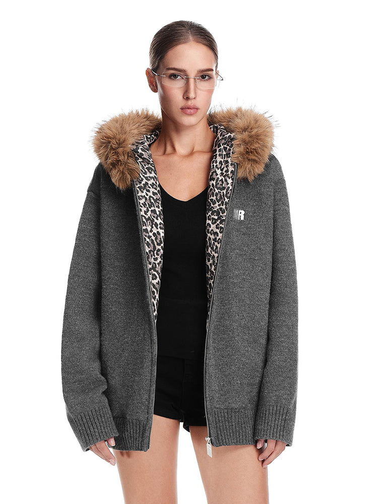 Leopard Luxe Fur Sweater - Style Perspective Shot 10 - Streetwear Aesthetic | FDR Studios
