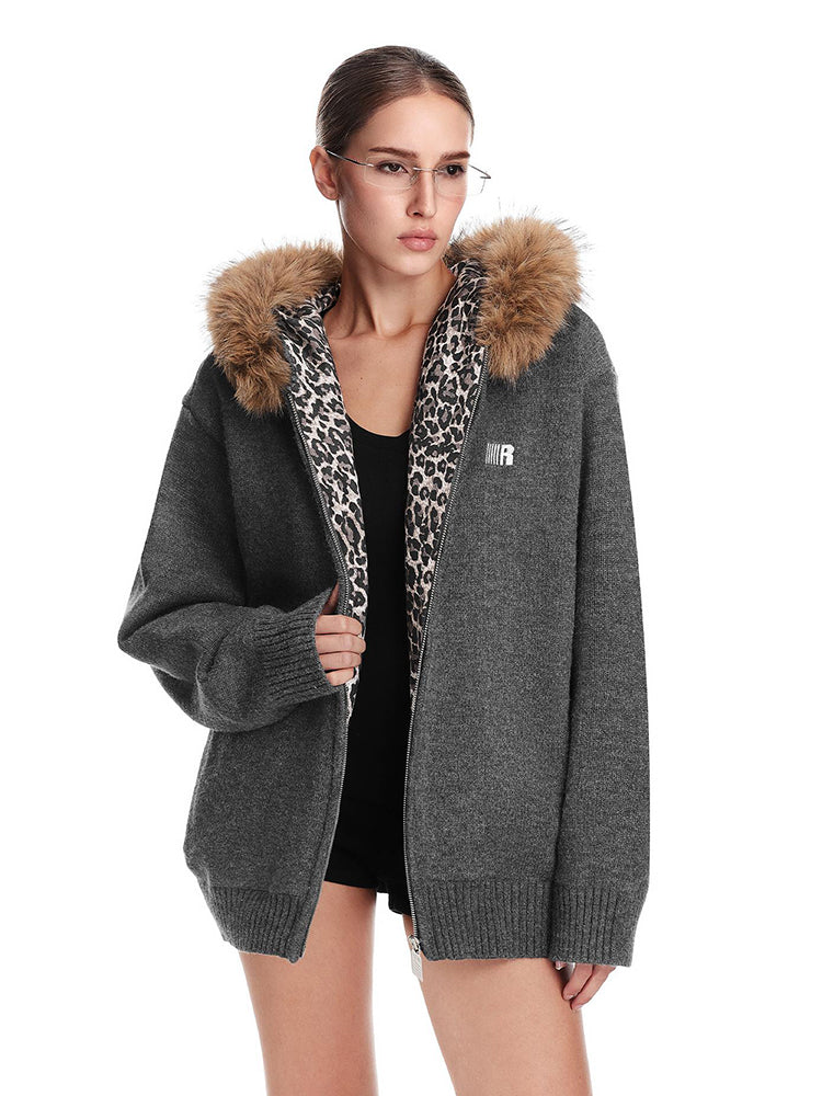 Leopard Luxe Fur Sweater - Style Perspective Shot 11 - Streetwear Aesthetic | FDR Studios