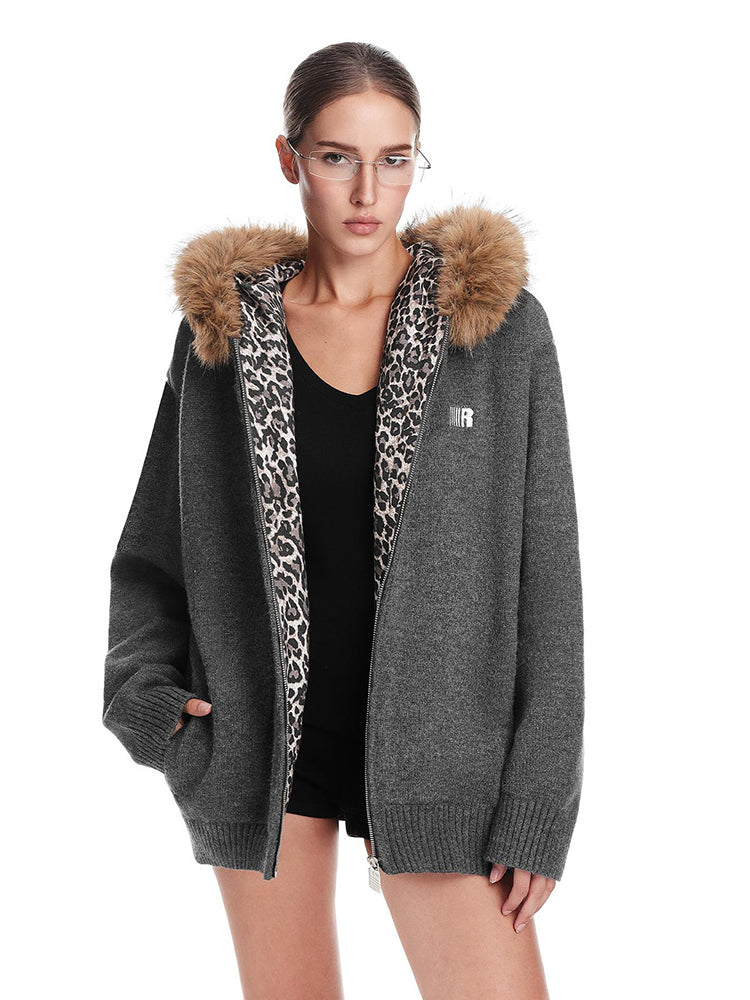 Leopard Luxe Fur Sweater - Style Perspective Shot 8 - Streetwear Aesthetic | FDR Studios