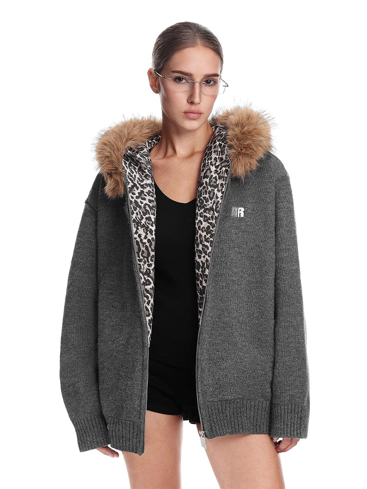 Leopard Luxe Fur Sweater - Style Perspective Shot 12 - Streetwear Aesthetic | FDR Studios