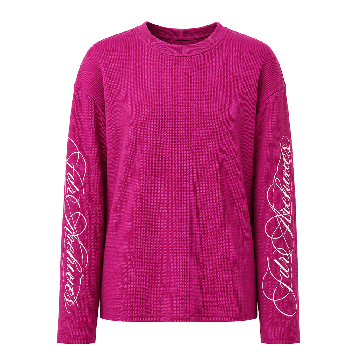 Script Embroidered Waffle Top - Style Perspective Shot 6 - Streetwear Aesthetic | FDR Studios
