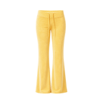 Yellow low rise flare sweatpants for Y2K tracksuit set