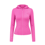 Glow-Wild Slim Zip Hoodie - Close-up Material & Design Feature - Y2K Streetwear | FDR Studios