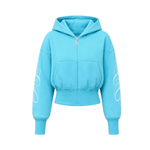 Product perspective 11 of Graffiti Leopard Zip Hoodies in Lake Blue - FDR