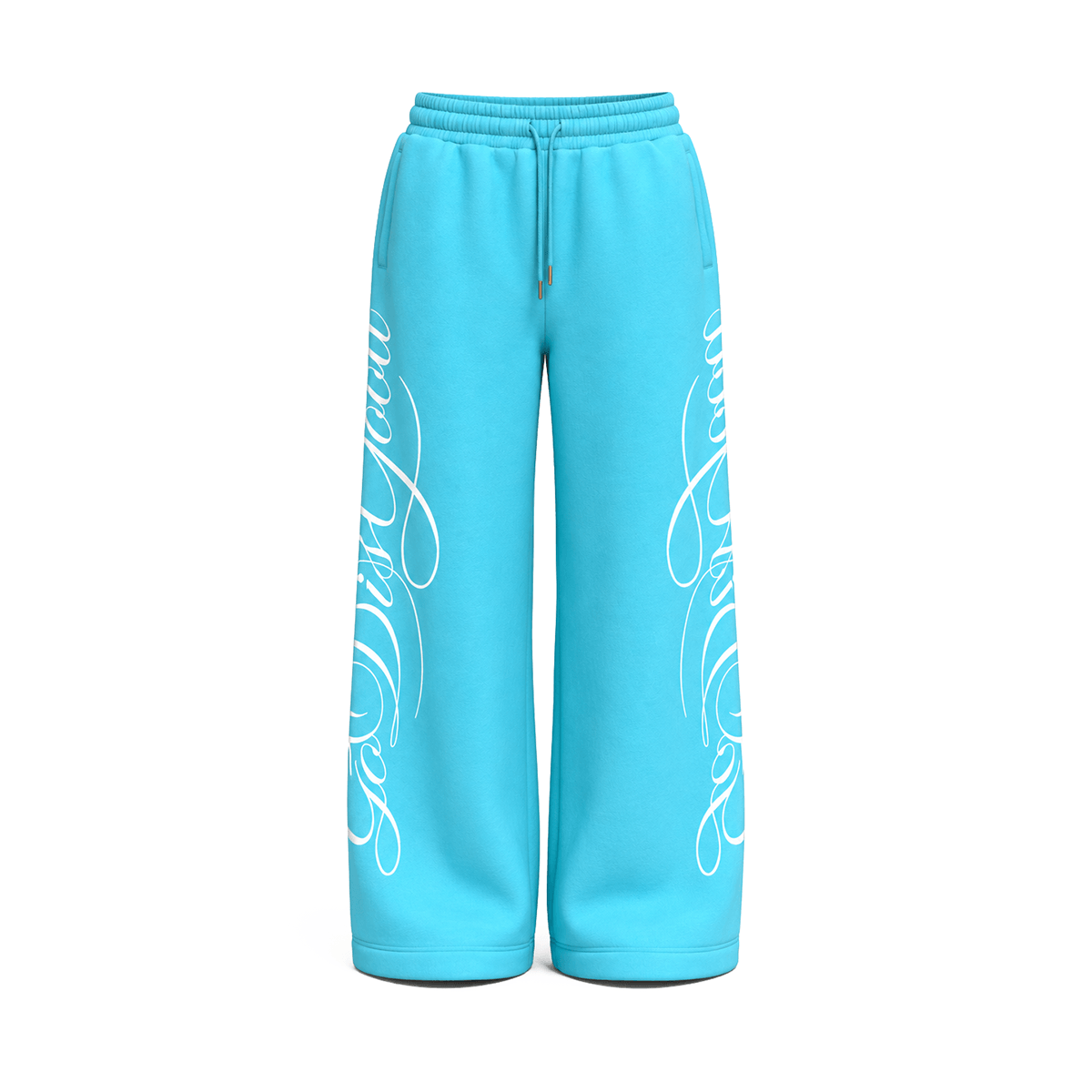 Product perspective 13 of Graffiti Leopard Baggy Sweatpants in Lake Blue - FDR