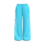 Product perspective 13 of Graffiti Leopard Baggy Sweatpants in Lake Blue - FDR