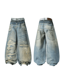 Vandal Destroyed Baggy Jeans