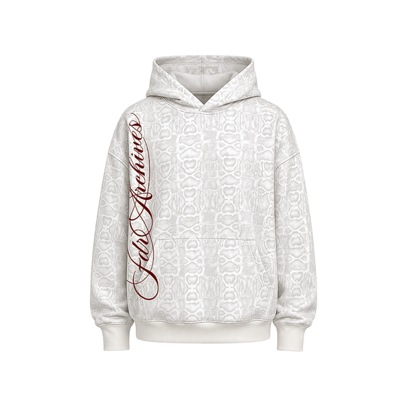 Script Snakeskin Oversized Hoodie