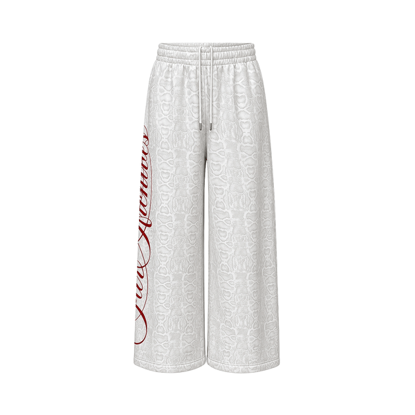 Script Snakeskin Baggy Sweatpants