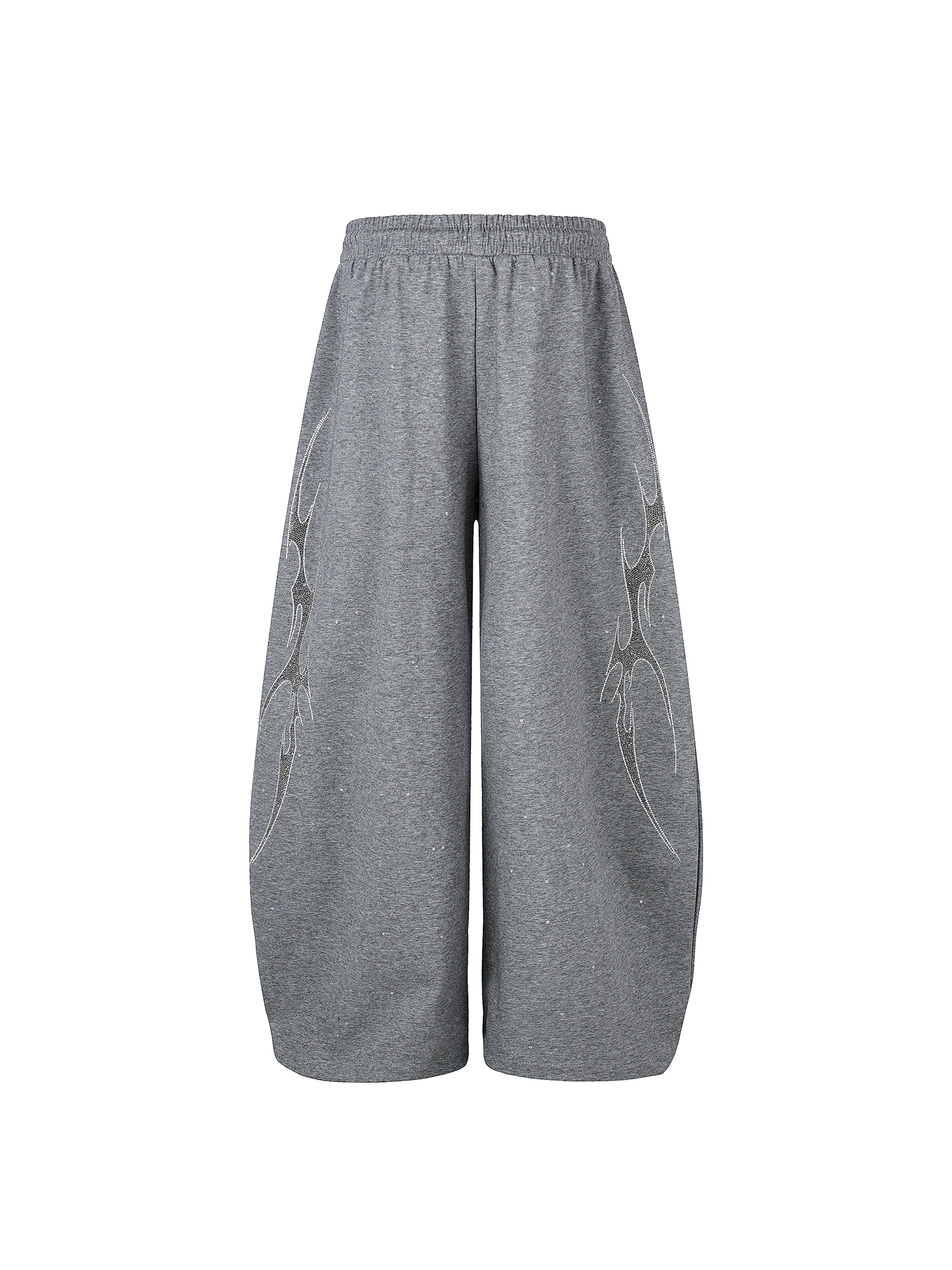 Gothic Rhinestone Baggy Sweatpants - Style Perspective Shot 7 - Gothic Aesthetic | Oversized Baggy Fit | FDR Studios