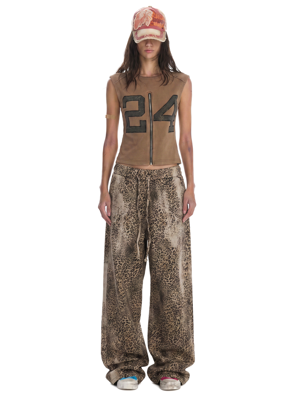 Faded Leopard Relax Fit Pants