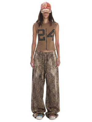 Faded Leopard Relax Fit Pants