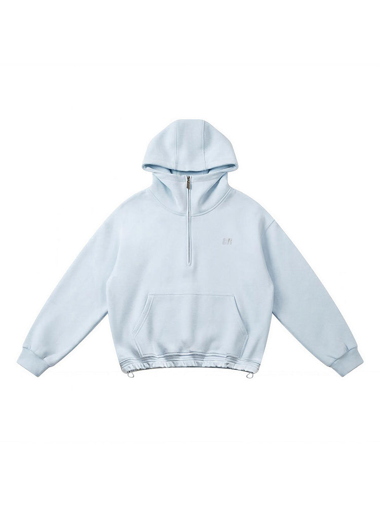 Cloud Half-Zip Pullover - Close-up Material & Design Feature - Streetwear Aesthetic | FDR Studios
