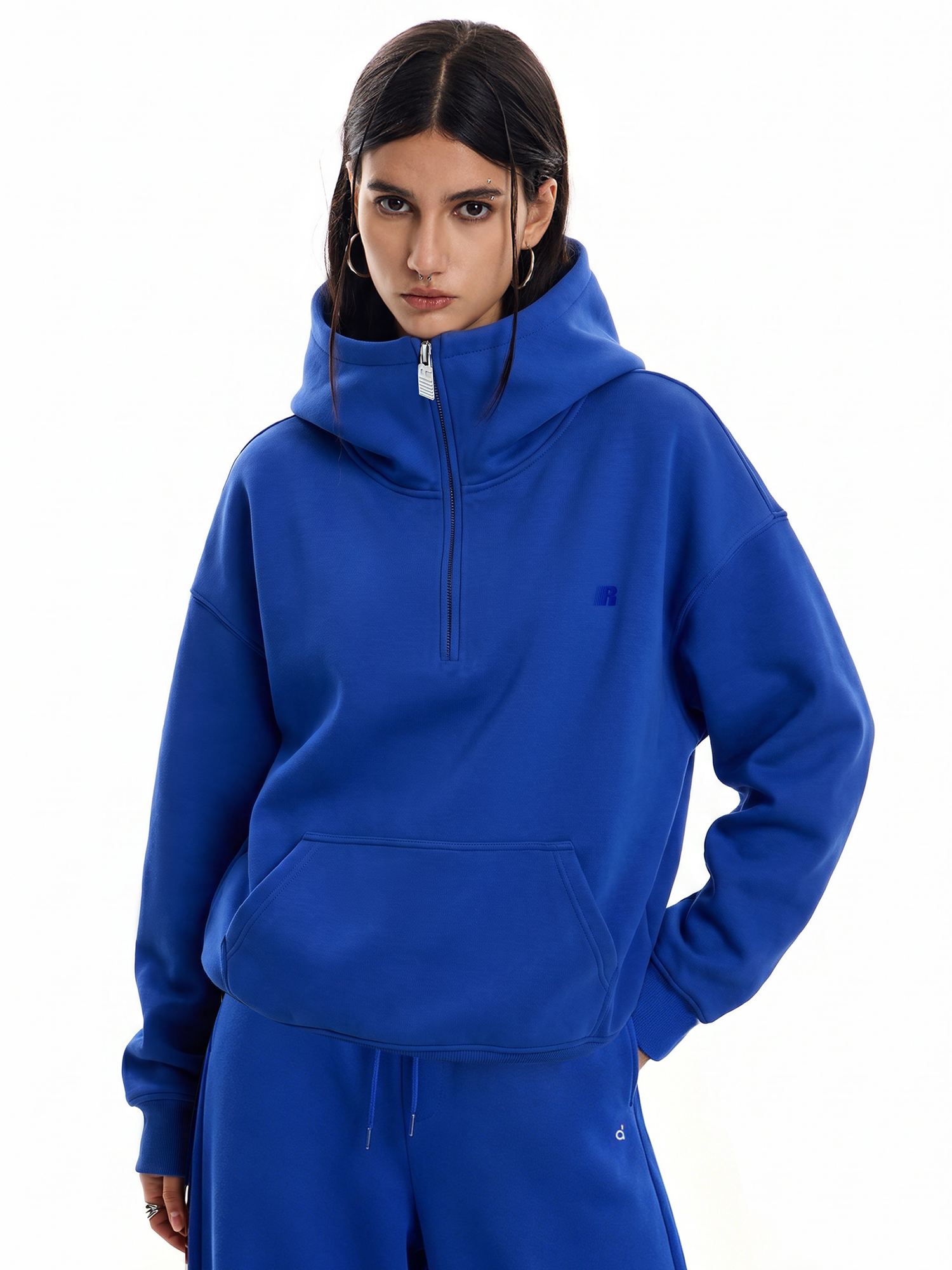 Cloud Half Zip Hoodie - Style Perspective Shot 7 - Streetwear Aesthetic | FDR Studios