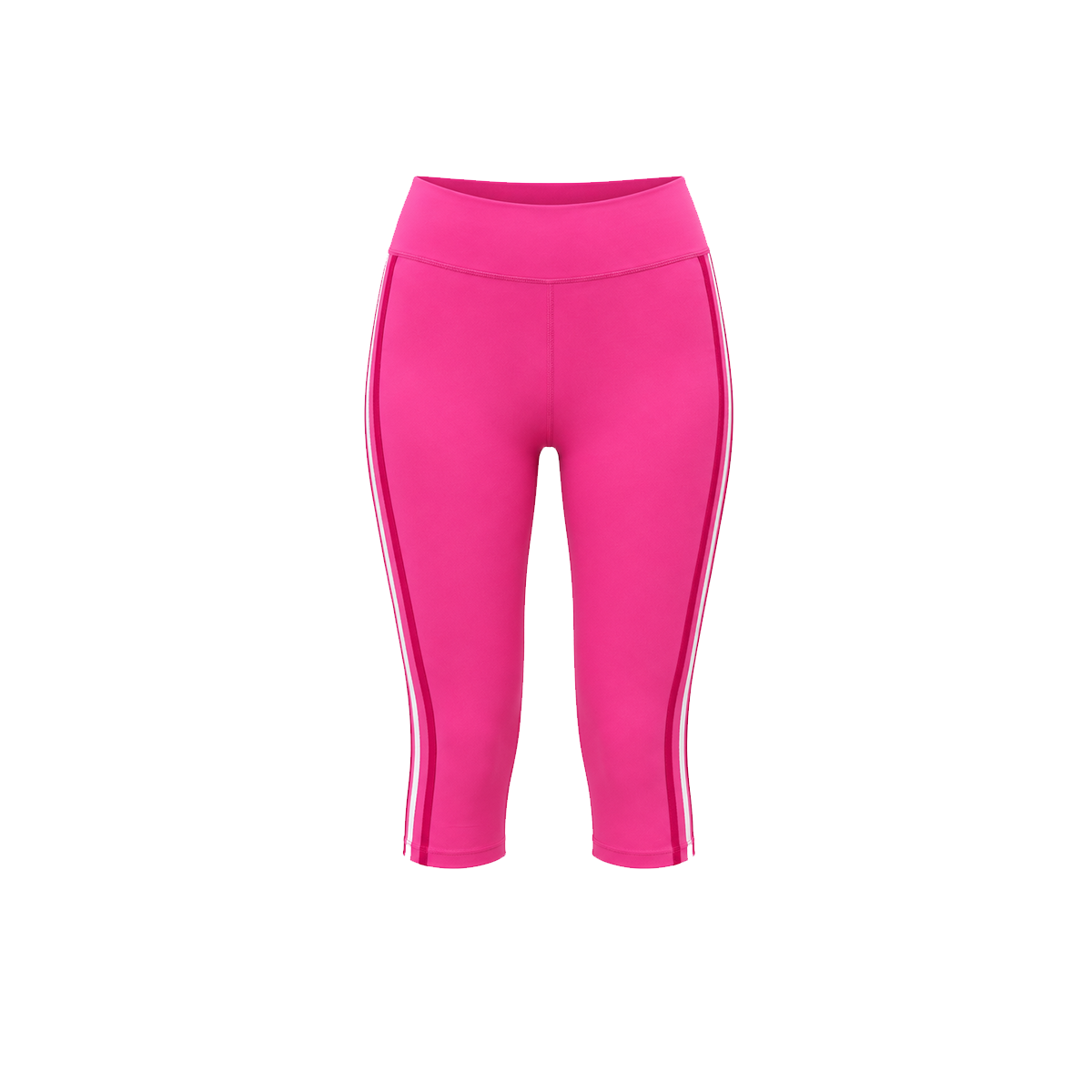 Contrast Ribbon Capri Leggings - Fabric Texture & Stitching Detail - Y2K Streetwear | FDR Studios
