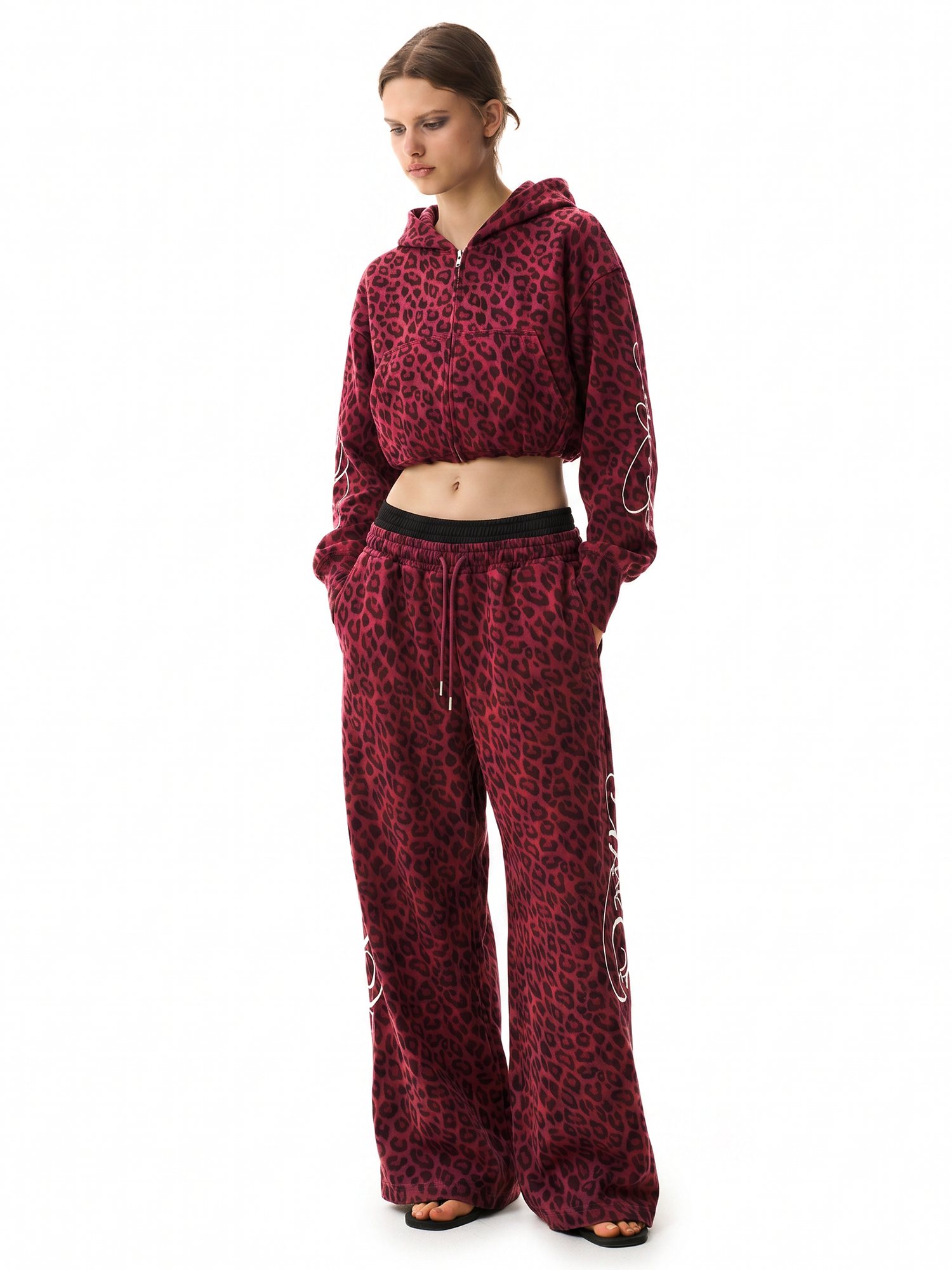 Graffiti Leopard Zip Hoodies - Style Perspective Shot 6 - Streetwear Aesthetic | FDR Studios