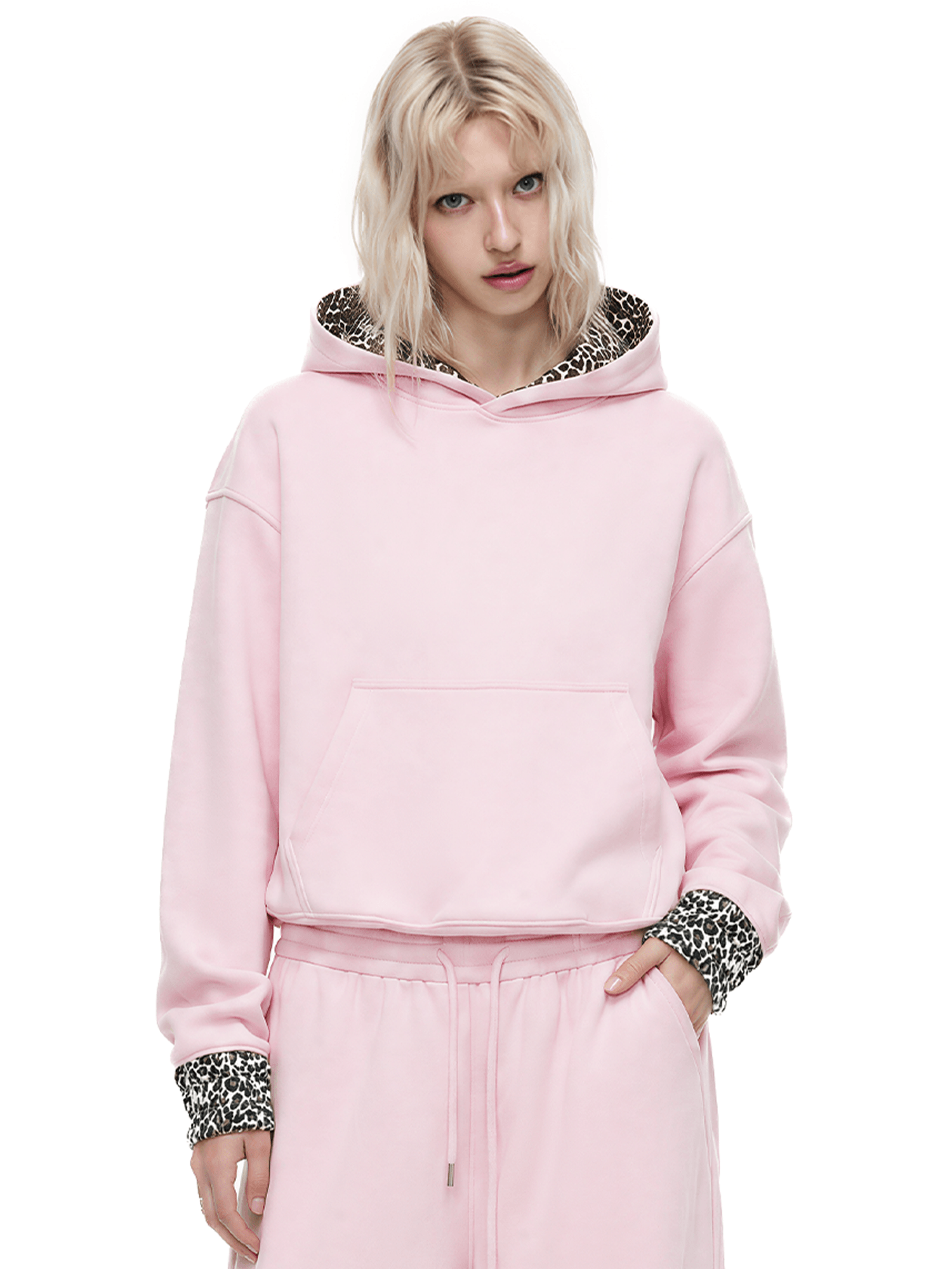 Cloud Leopard Hoodie,Baggy Sweatpants
