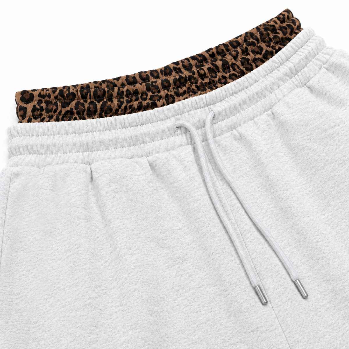 Leopard Double Waist Baggy Shorts - Style Perspective Shot 9 - Oversized Baggy Fit | FDR Studios
