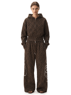 Graffiti Leopard Baggy Sweatpants