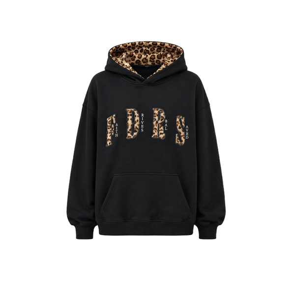 FDR Leopard-Lined Oversized Hoodie - Design Detail & Cut | FDR Store