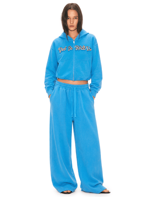 Leopard Applique Washed Hoodie
