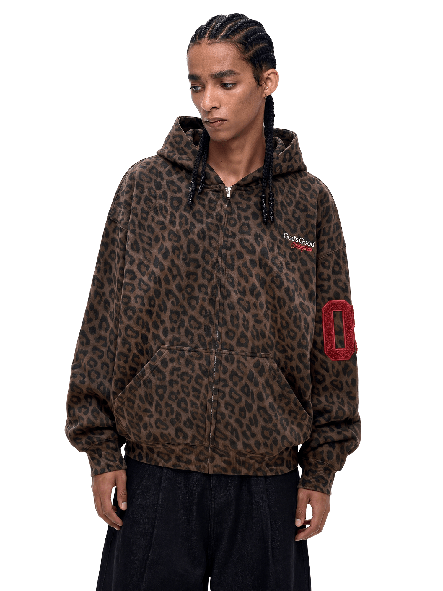Leopard Street Zip Hoodie