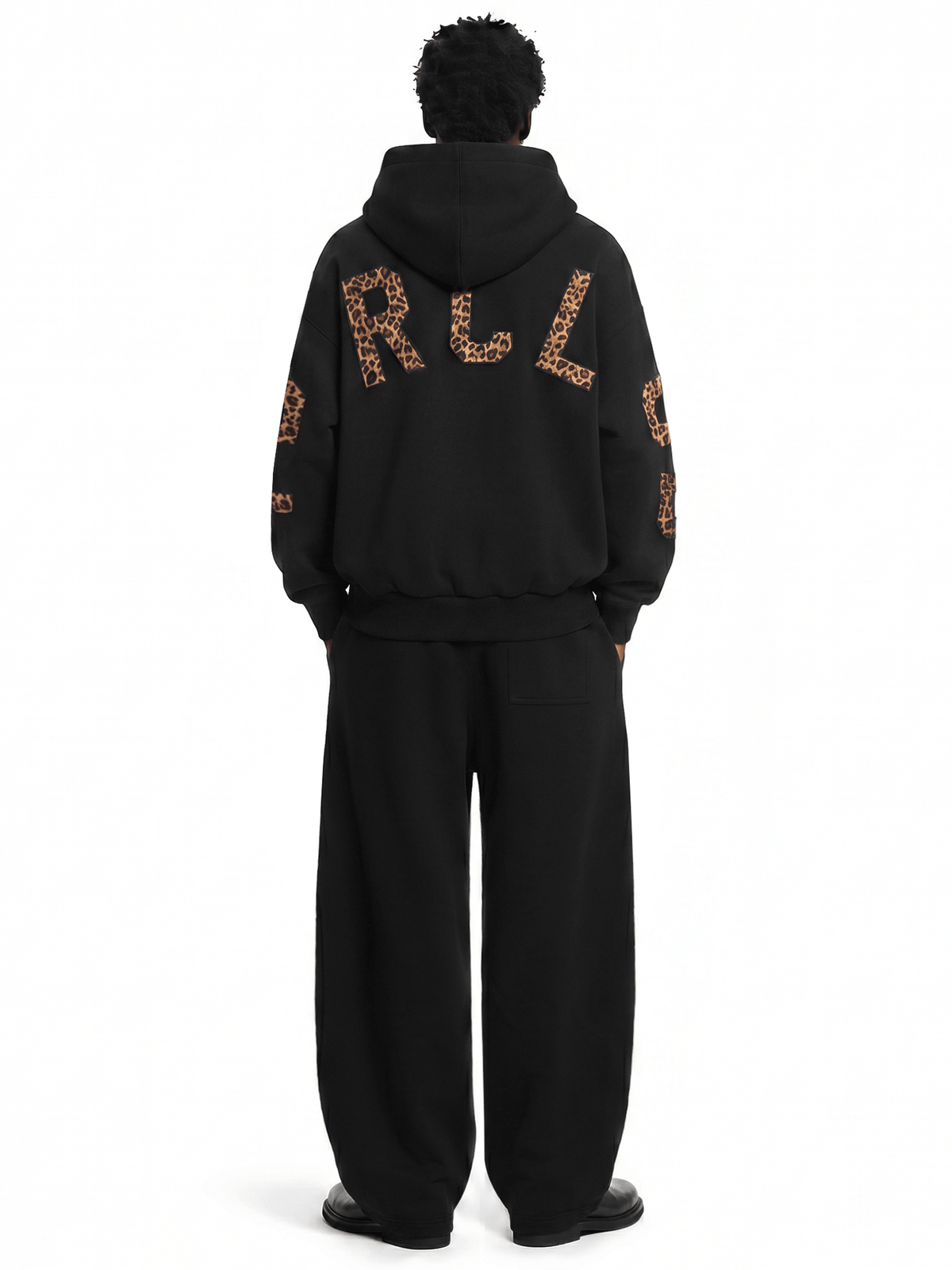 Leopardenmusterter Varsity Zip Hoodie